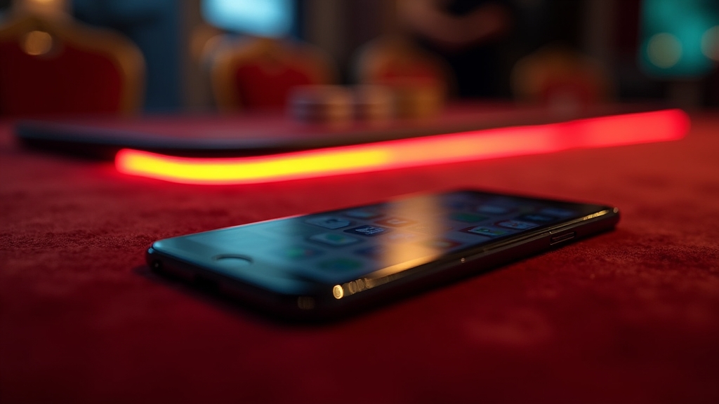 Android- und iPhone-Geräte mit Installationsansicht im Casino-Look